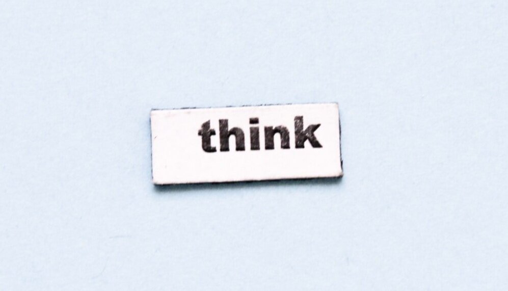 printed think word