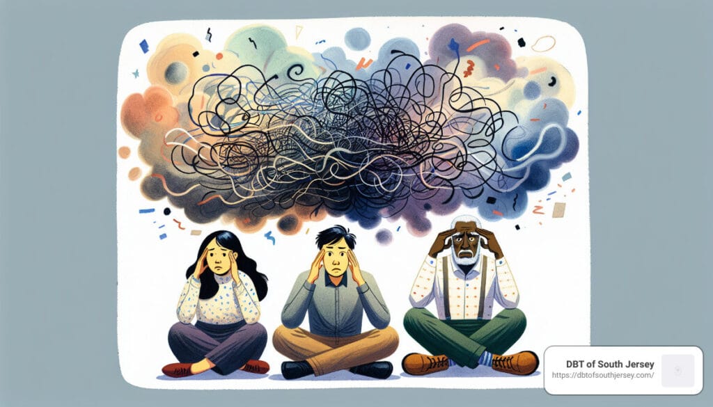 Overthinking and confused people