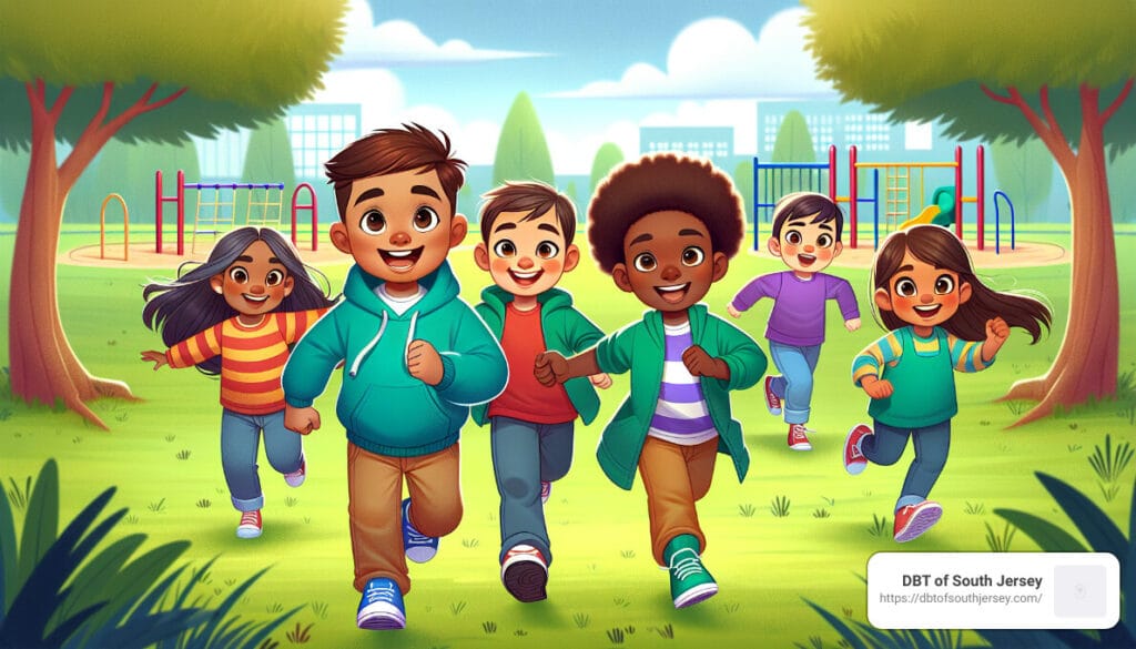 children in the playground
