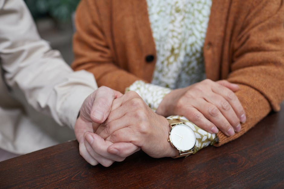 Couple holding hands