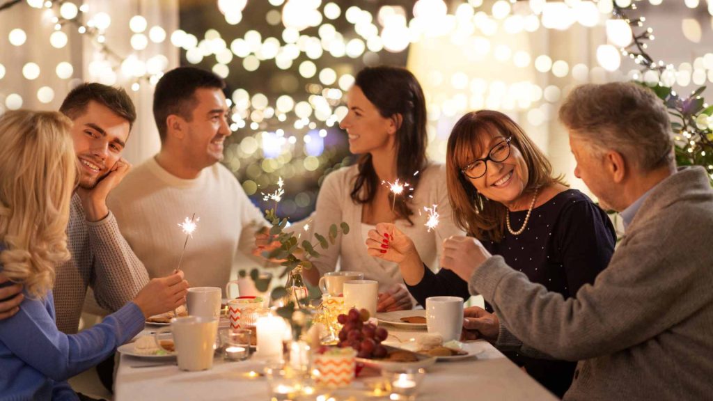 Family dinner for the holidays. Stress and coping can be managed with help from the best DBT therapists in New Jersey here!
